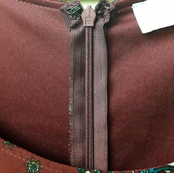 Red Boho Lace Peasent Top Dress Entro NWOT - Picture 6 of 8